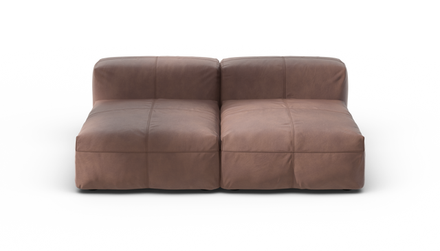 vetsak | Sofa Set 01 Medium - Leather - Stone | Modular Sofa | 2.5 Seater