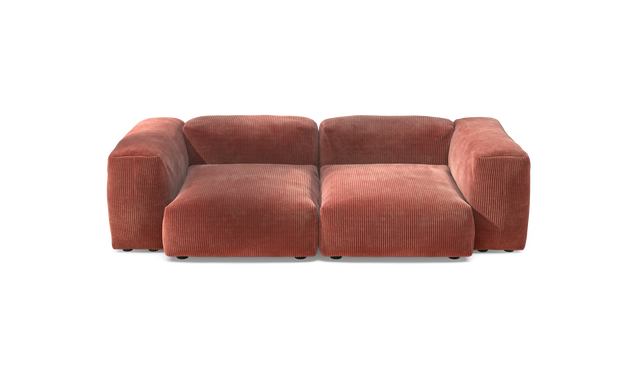 vetsak | Sofa Set 02 Medium - Cord Velour - Brick | Modular Sofa | 2.5 Seater | Big Sofa