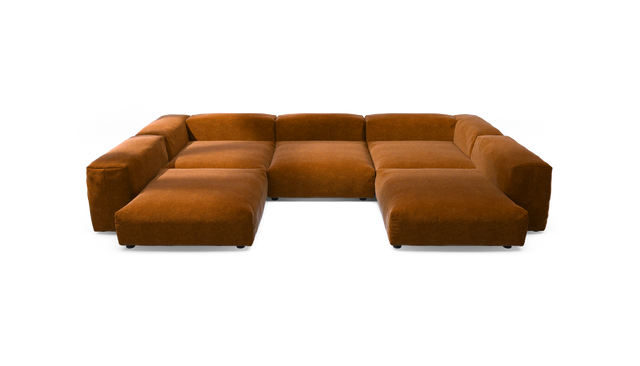 vetsak | Sofa Set 06 - Suave - Honey | Modular Sofa | 6.5 Seater | Big Sofa | U-Shape | Corner Sofa
