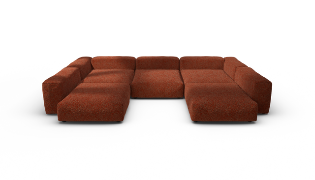 vetsak | Sofa Set 06 - Nub - Sienna | Modular Sofa | 6.5 Seater | Big Sofa | U-Shape | Corner Sofa