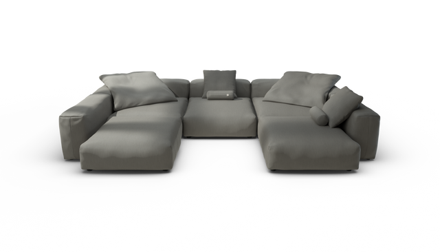 vetsak | Sofa Set 06 - Terrain - Flint | Modular Sofa | 6.5 Seater | Big Sofa | U-Shape | Corner Sofa