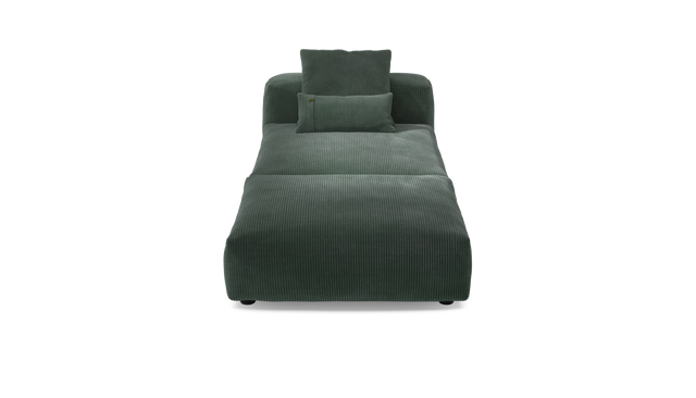 vetsak | Sofa Set 07 - Sun Lounger - Cord Velour - Hunter | Modular Sofa | 2 Seater | Daybed | Chaiselounge