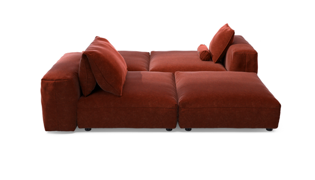 vetsak | Sofa Set 08 - Daybed - Suave - Saffron | Modular Sofa | 6 Seater | Outdoor Island | Double lounger