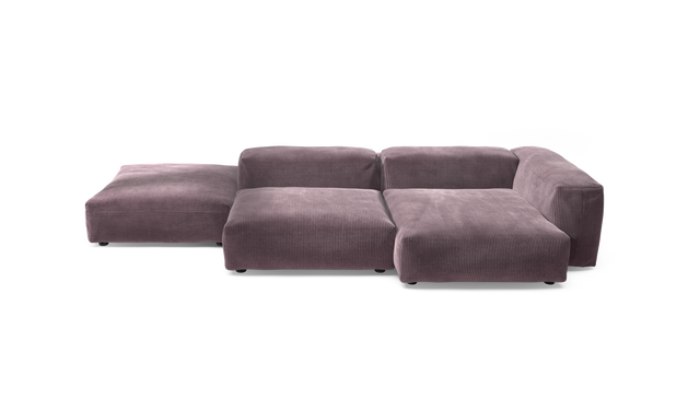 vetsak | Sofa Set 09 - The Island - Cord Velour - Blossom | Modular Sofa | 7 Seater | Sofa Island