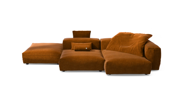 vetsak | Sofa Set 09 - The Island - Suave - Honey | Modular Sofa | 7 Seater | Sofa Island