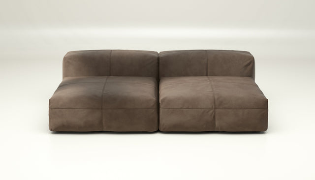 vetsak | Sofa Set 01 Large - Leather - Cacao | Modular Sofa | 3.5 Seater