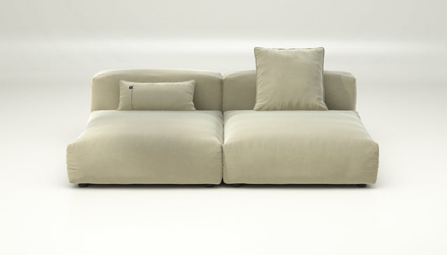 vetsak | Sofa Set 01 Large - Suave - Clay | Modular Sofa | 3.5 Seater