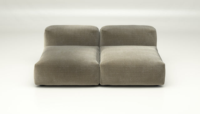 vetsak | Sofa Set 01 Medium - Cord Velour - Khaki | Modular Sofa | 2.5 Seater