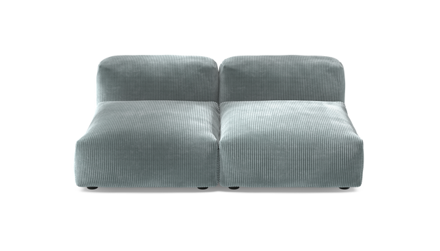 vetsak | Sofa Set 01 Medium - Cord Velour - Mint | Modular Sofa | 2.5 Seater