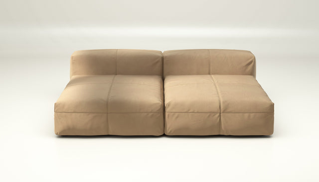 vetsak | Sofa Set 01 XLarge - Leather - Beige | Modular Sofa | 3.5 Seater