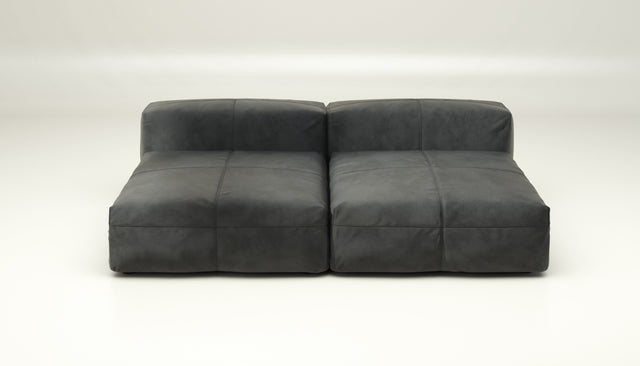 vetsak | Sofa Set 01 XLarge - Leather - Dark Grey | Modular Sofa | 3.5 Seater