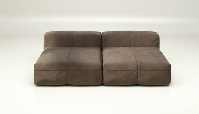 vetsak | Sofa Set 01 XLarge - Leather - Cacao | Modular Sofa | 3.5 Seater