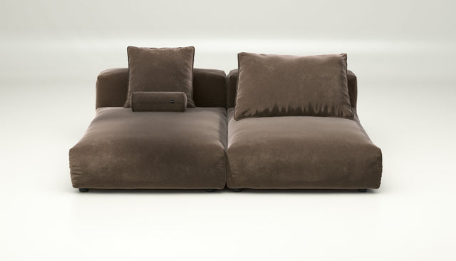 vetsak | Sofa Set 01 XLarge - Suave - Espresso | Modular Sofa | 3.5 Seater