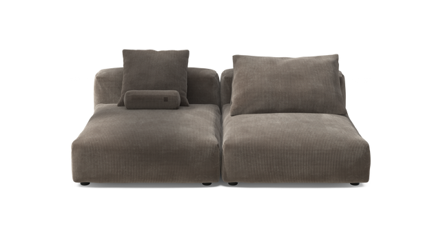 vetsak | Sofa Set 01 XLarge - Cord Velour - Mocha | Modular Sofa | 3.5 Seater