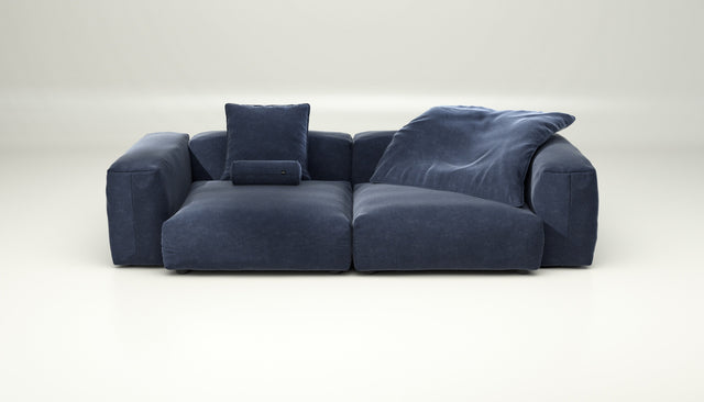 vetsak | Sofa Set 02 Large - Suave - Navy | Modular Sofa | 3.5 Seater | Big Sofa