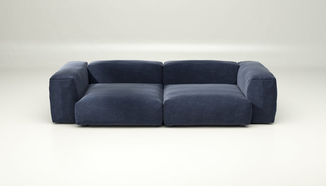 vetsak | Sofa Set 02 Large - Suave - Navy | Modular Sofa | 3.5 Seater | Big Sofa