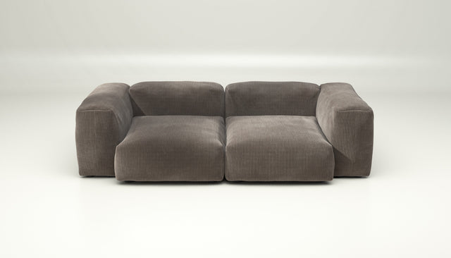 vetsak | Sofa Set 02 Medium - Cord Velour - Mocha | Modular Sofa | 2.5 Seater | Big Sofa