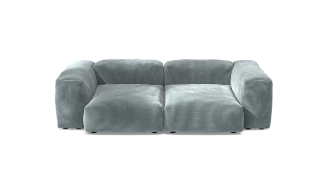 vetsak | Sofa Set 02 Medium - Cord Velour - Mint | Modular Sofa | 2.5 Seater | Big Sofa