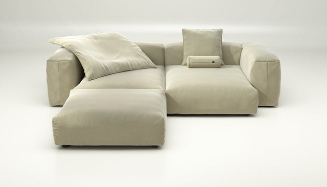 vetsak | Sofa Set 03 - Suave - Clay | Modular Sofa | 3.5 Seater | Big Sofa | Corner Sofa