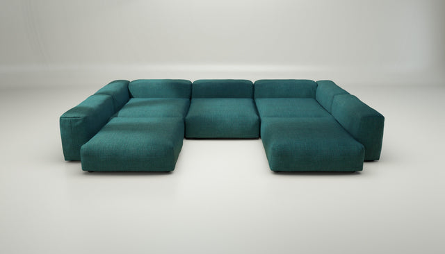 vetsak | Sofa Set 06 - Pique - Cedar | Modular Sofa | 6.5 Seater | Big Sofa | U-Shape | Corner Sofa