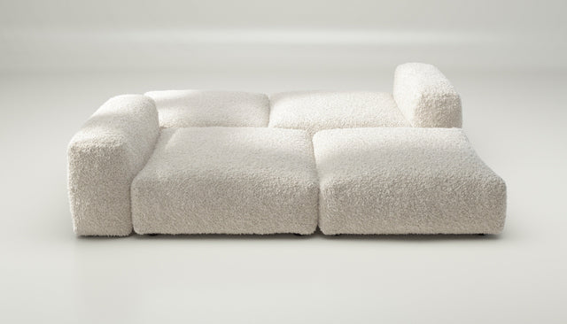 vetsak | Sofa Set 08 - Daybed - Doodle - Creme | Modular Sofa | 6 Seater | Outdoor Island | Double lounger